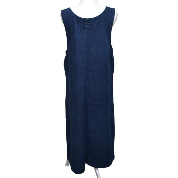Studio Ease Vintage Denim Jumper Maxi Dress Size 8 - Picture 3 of 7